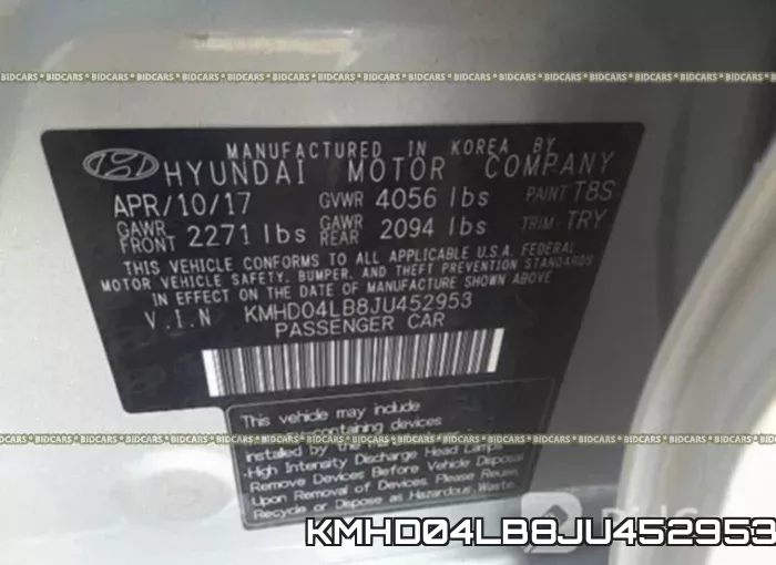 KMHD04LB8JU452953 фото 10
