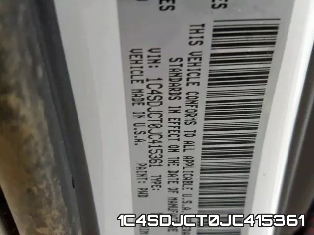 1C4SDJCT0JC415361 фото 2