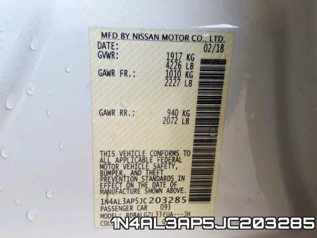 1N4AL3AP5JC203285 фото 2