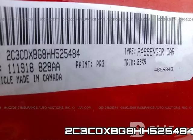 2C3CDXBG8HH525484 фото 9