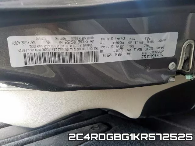 2C4RDGBG1KR572525 фото 2