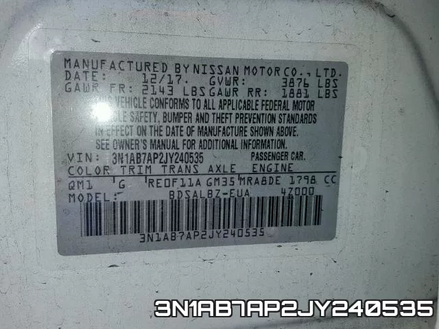 3N1AB7AP2JY240535 фото 2