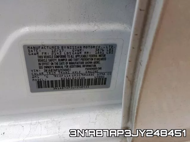 3N1AB7AP3JY248451 фото 2