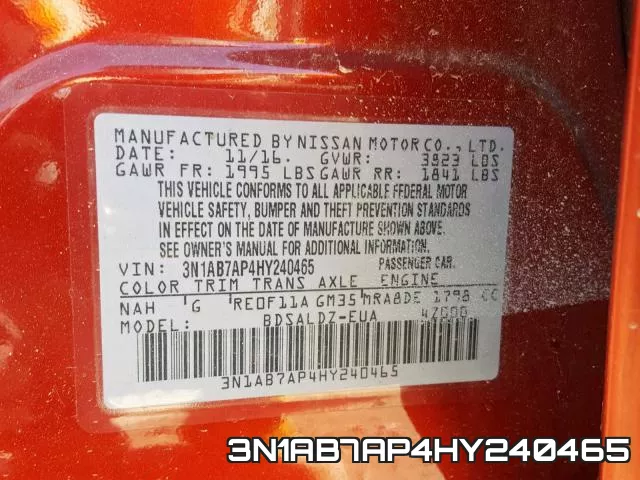 3N1AB7AP4HY240465 фото 2