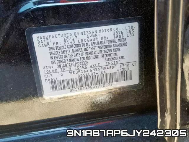 3N1AB7AP6JY242305 фото 2