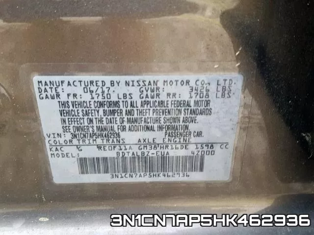 3N1CN7AP5HK462936 фото 2
