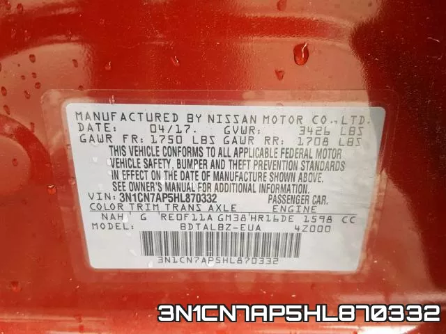 3N1CN7AP5HL870332 фото 2