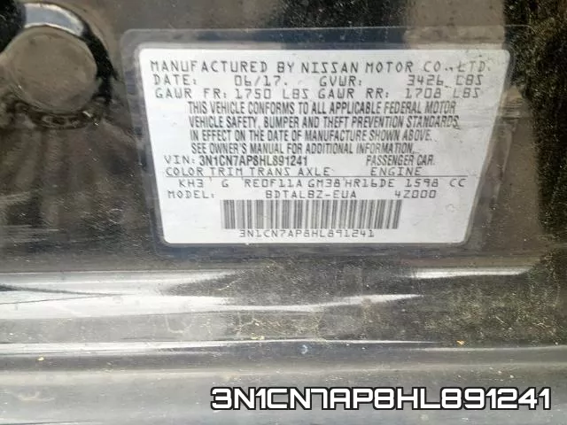 3N1CN7AP8HL891241 фото 2