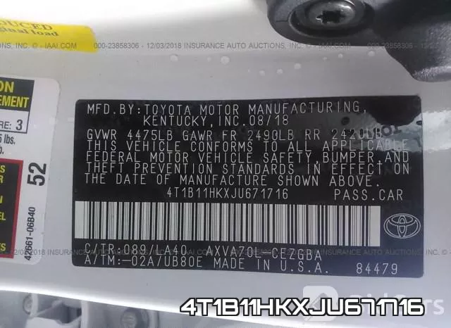 4T1B11HKXJU671716 фото 10