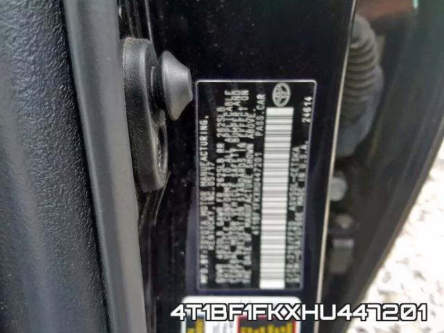 4T1BF1FKXHU447201 фото 2