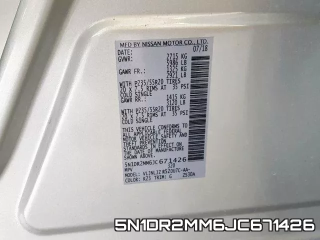 5N1DR2MM6JC671426 фото 2