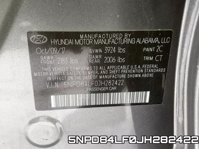 5NPD84LF0JH282422 фото 2