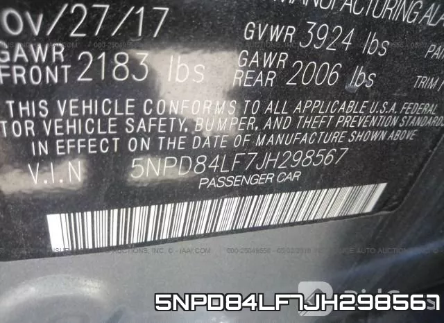 5NPD84LF7JH298567 фото 10