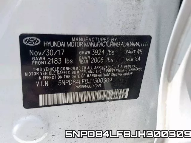 5NPD84LF8JH300309 фото 2
