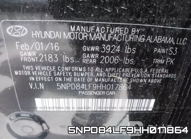 5NPD84LF9HH017864 фото 10