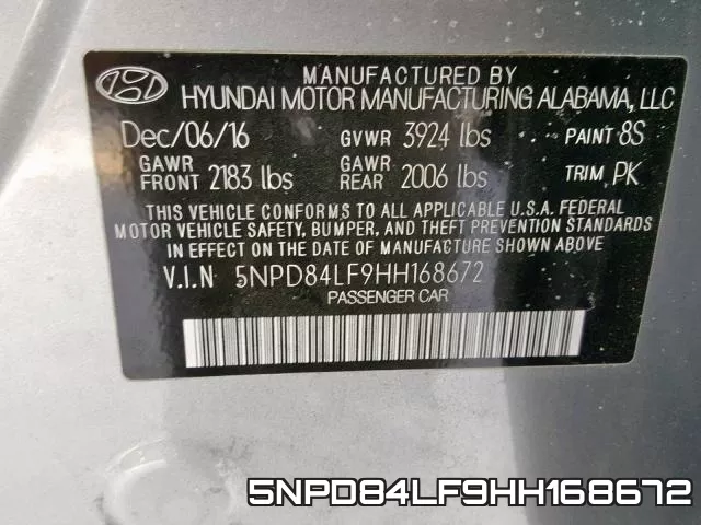 5NPD84LF9HH168672 фото 2