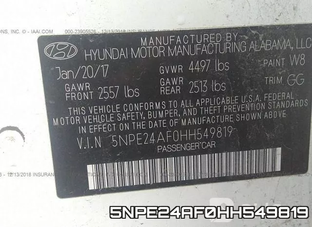 5NPE24AF0HH549819 фото 10