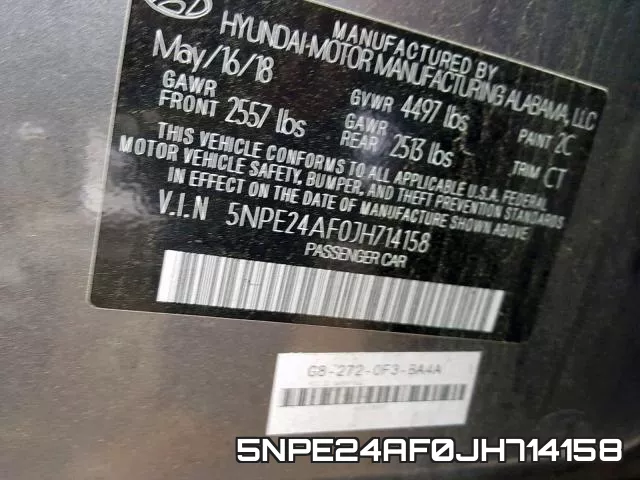 5NPE24AF0JH714158 фото 2