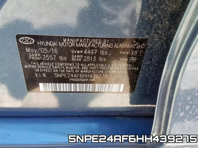 5NPE24AF6HH439275 фото 2