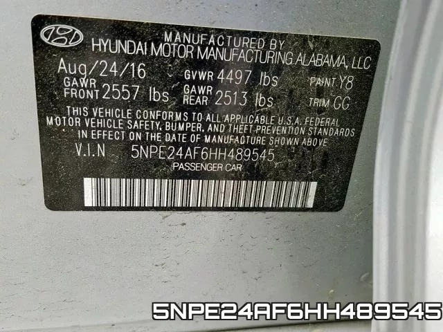 5NPE24AF6HH489545 фото 2