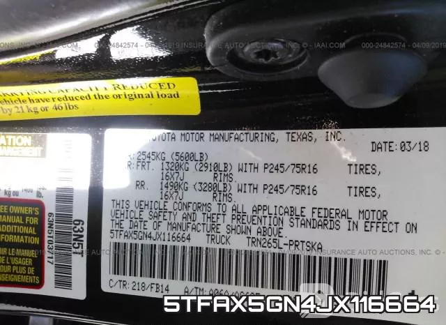 5TFAX5GN4JX116664 фото 10
