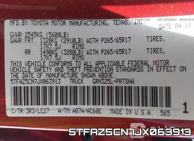 5TFAZ5CN7JX063913 фото 10