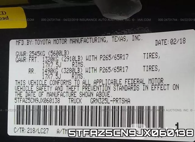 5TFAZ5CN9JX060138 фото 10