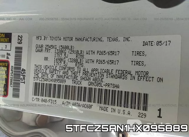 5TFCZ5AN1HX095889 фото 10