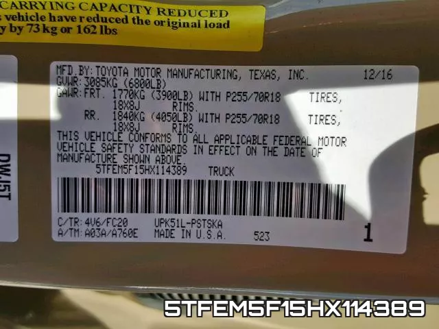 5TFEM5F15HX114389 фото 2