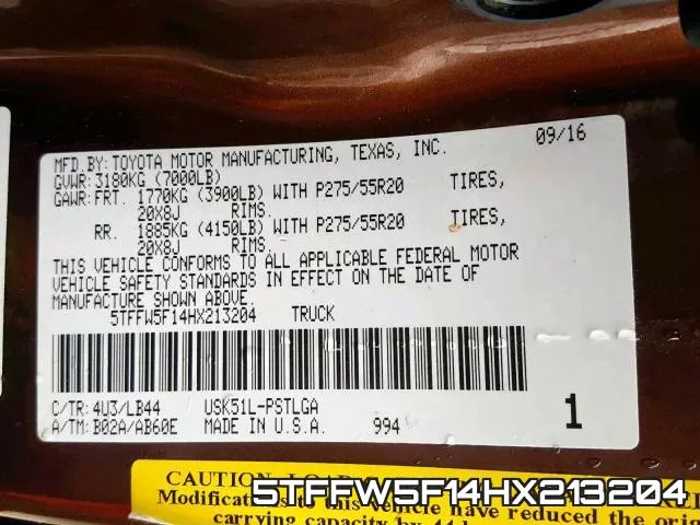 5TFFW5F14HX213204 фото 2