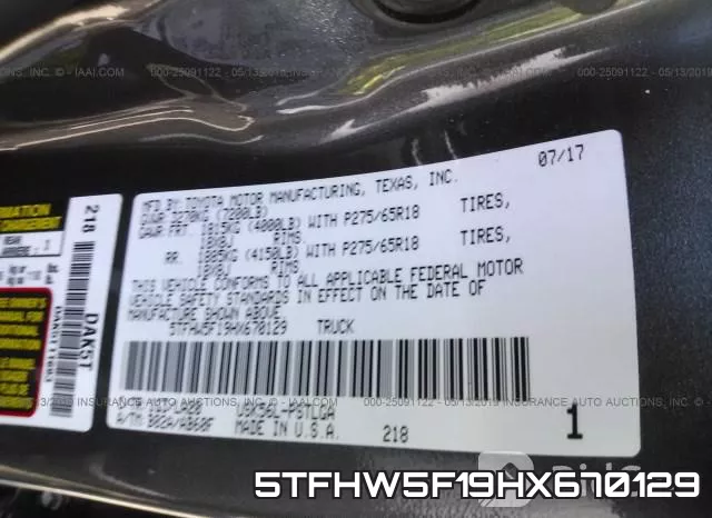 5TFHW5F19HX670129 фото 10