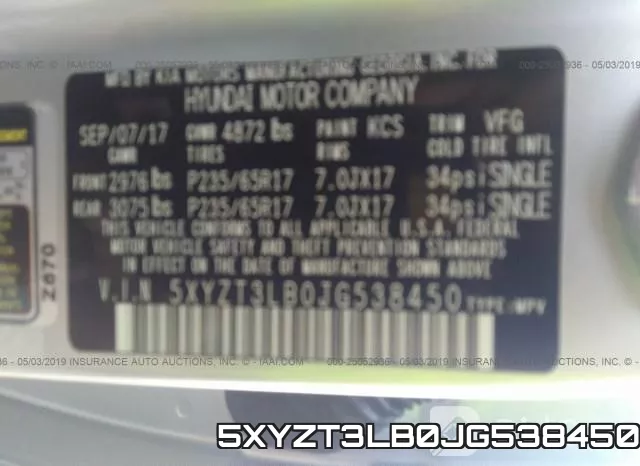 5XYZT3LB0JG538450 фото 10