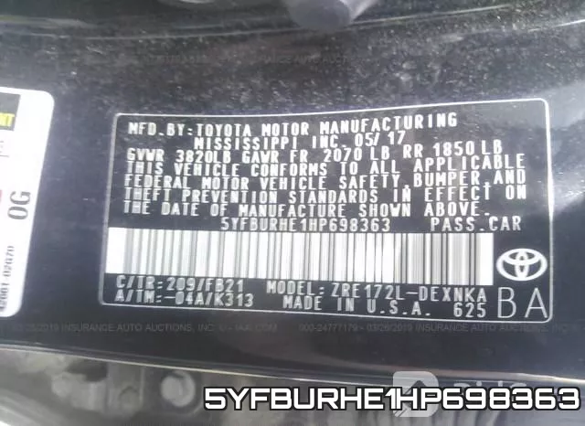 5YFBURHE1HP698363 фото 9