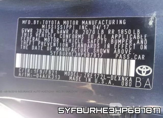 5YFBURHE3HP687817 фото 10
