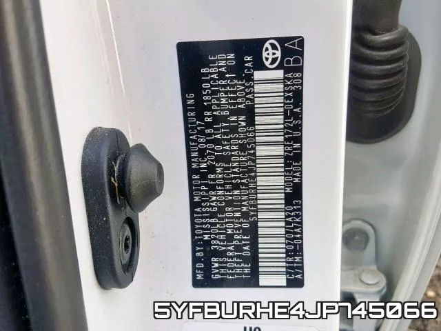 5YFBURHE4JP745066 фото 2
