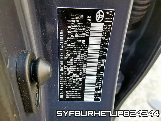 5YFBURHE7JP824344 фото 2