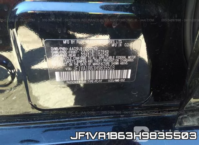 JF1VA1B63H9835503 фото 10