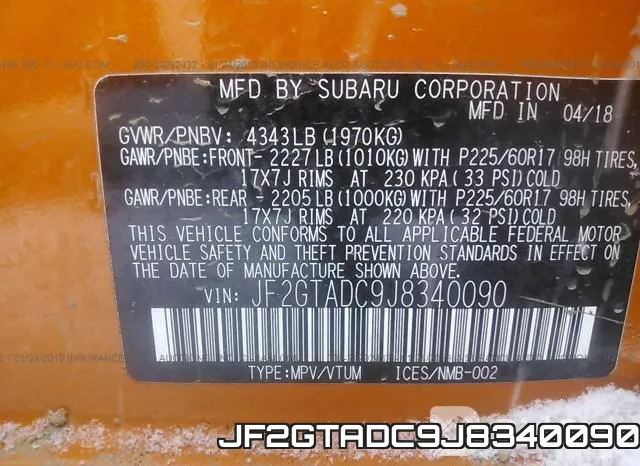 JF2GTADC9J8340090 фото 9