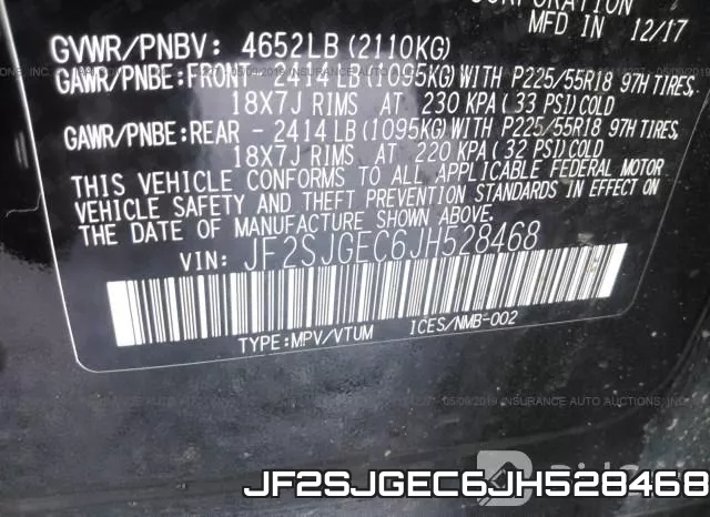 JF2SJGEC6JH528468 фото 10