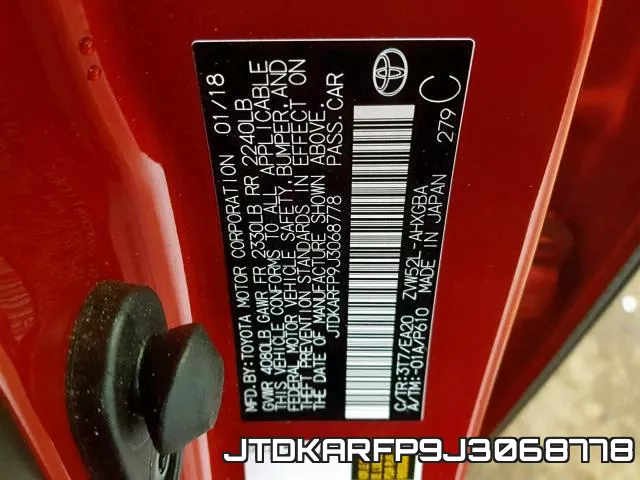 JTDKARFP9J3068778 фото 2