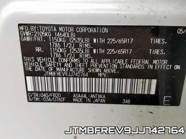 JTMBFREV9JJ742764 фото 2