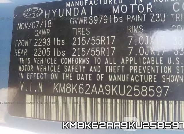KM8K62AA9KU258597 фото 10