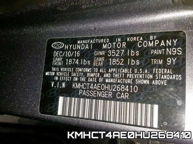 KMHCT4AE0HU268410 фото 2