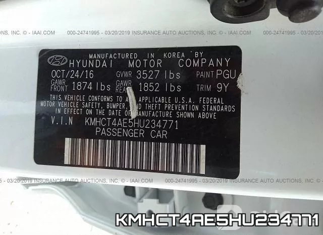 KMHCT4AE5HU234771 фото 10