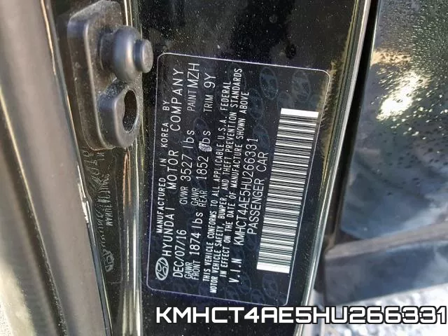 KMHCT4AE5HU266331 фото 2