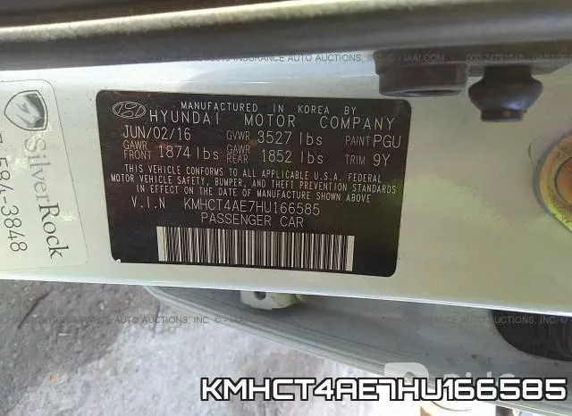 KMHCT4AE7HU166585 фото 10