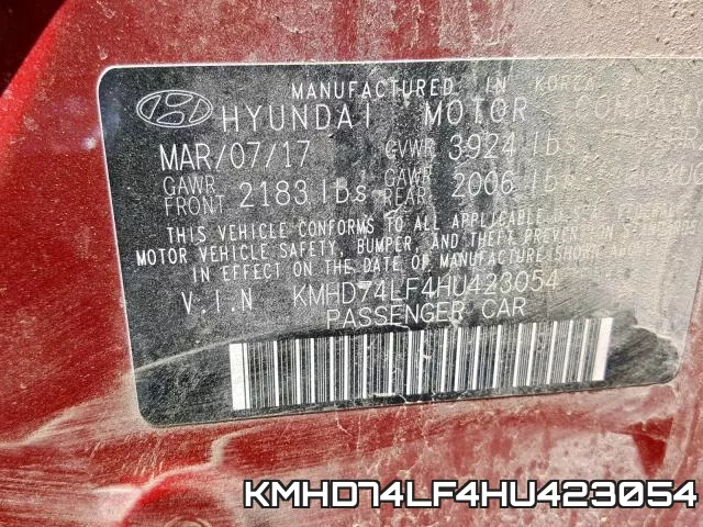KMHD74LF4HU423054 фото 2