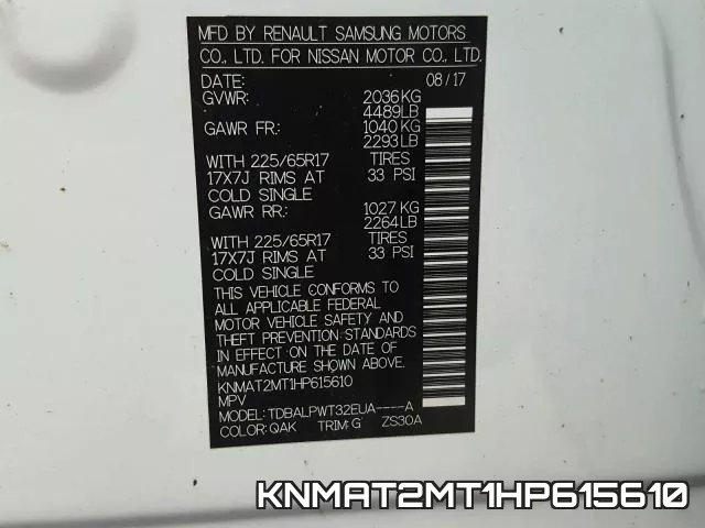 KNMAT2MT1HP615610 фото 2