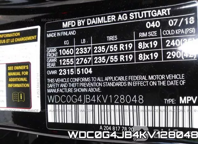 WDC0G4JB4KV128048 фото 10