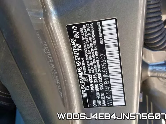 WDDSJ4EB4JN575607 фото 2
